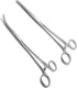 Apical Set of Kelly Forceps Locking Tweezers Clamp, Silver, Straight &Curved, 5-1/2 Inch